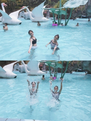 Swiming at Coc Lake
