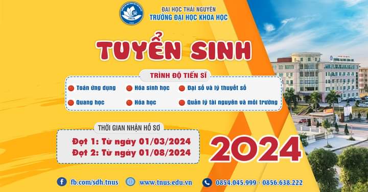 THÔNG TIN TUYỂN SINH TRÌNH ĐỘ TIẾN SĨ NĂM HỌC 2024