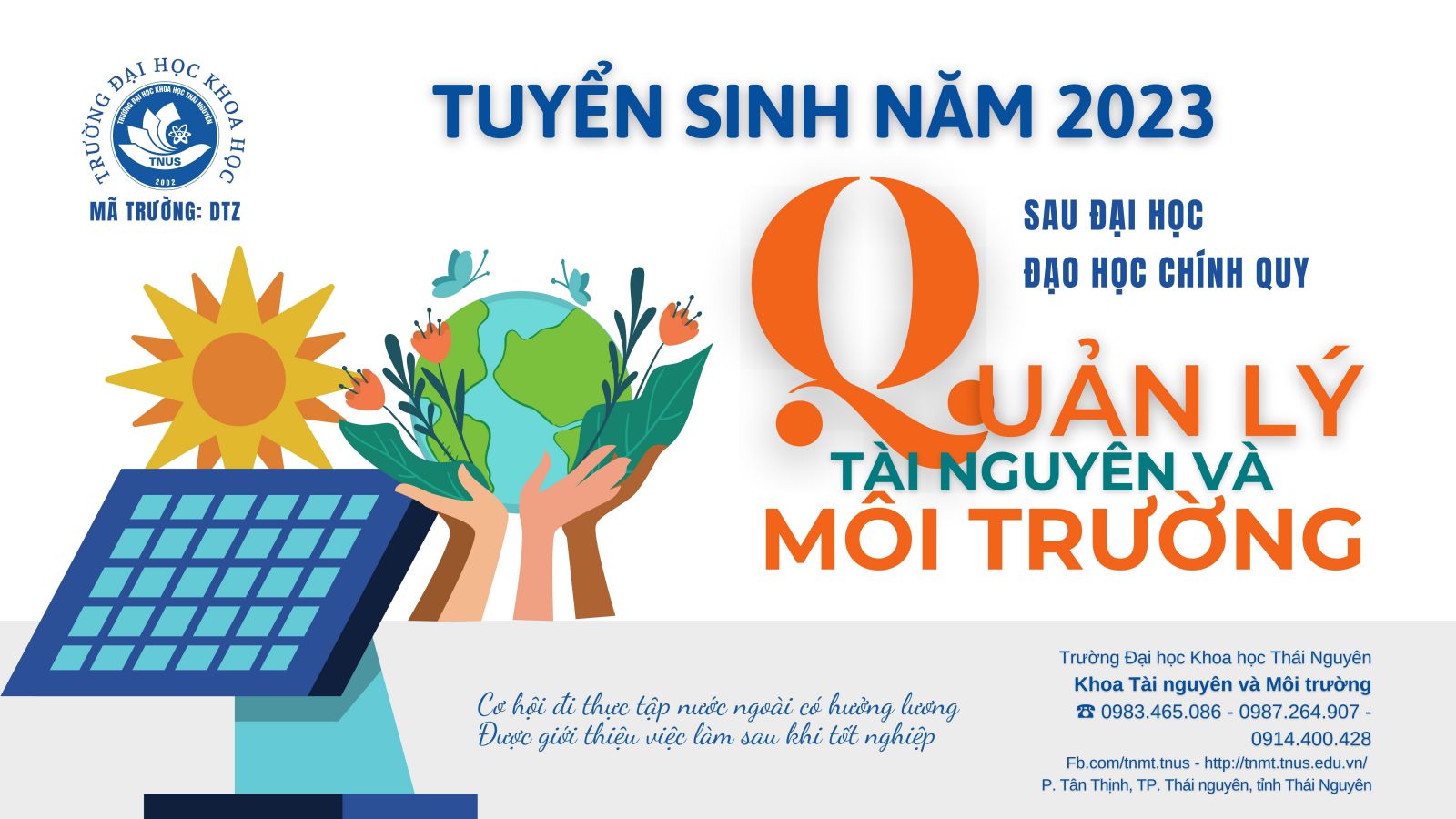 Thông tin chương trình đào tạo năm 2023: Quản lý tài nguyên và môi trường