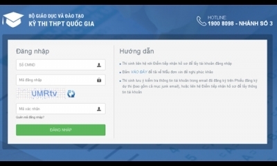 Bộ GD-ĐT Lưu ý thí sinh sử dụng tài khoản đăng nhập phần mềm quản lý thi